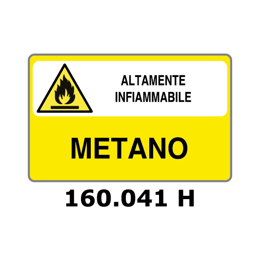 Targa ALTAMENTE INFIAMMABILE METANO