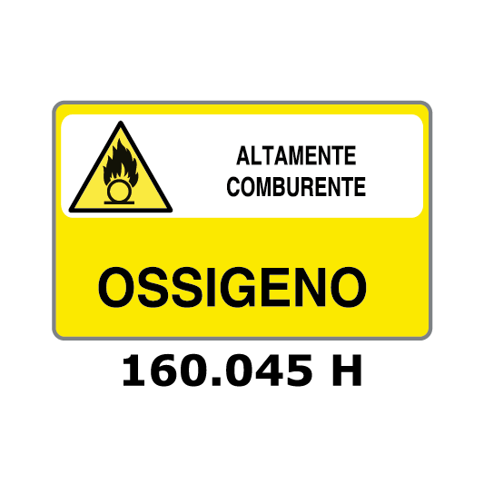 Targa ALTAMENTE COMBURENTE OSSIGENO