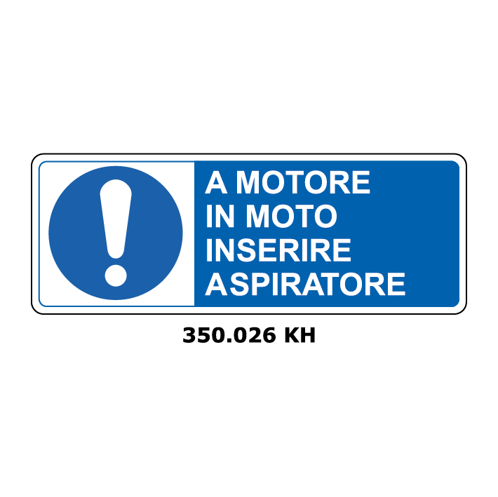 Targa A MOTORE IN MOTO INSERIRE ASPIRATORE - Trust Print