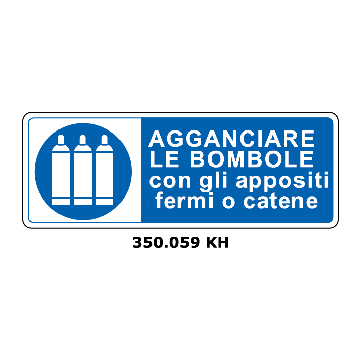 Targa AGGANCIARE LE BOMBOLE con gli appositi fermi o catene - Trust Print