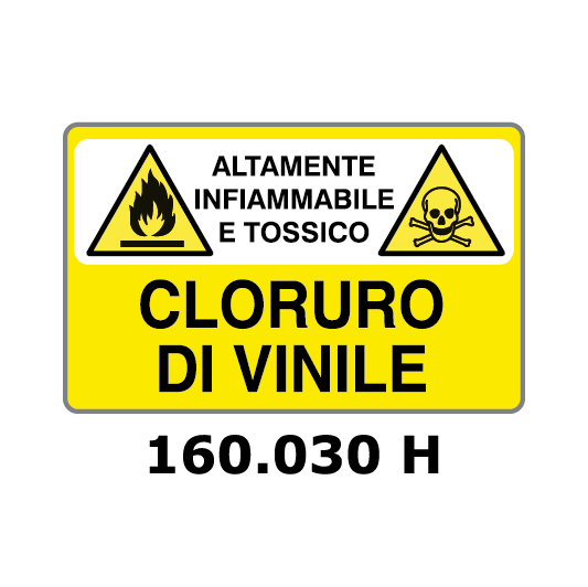 Targa ALTAMENTE INFIAMMABILE E TOSSICO CLORURO DI VINILE - Trust Print
