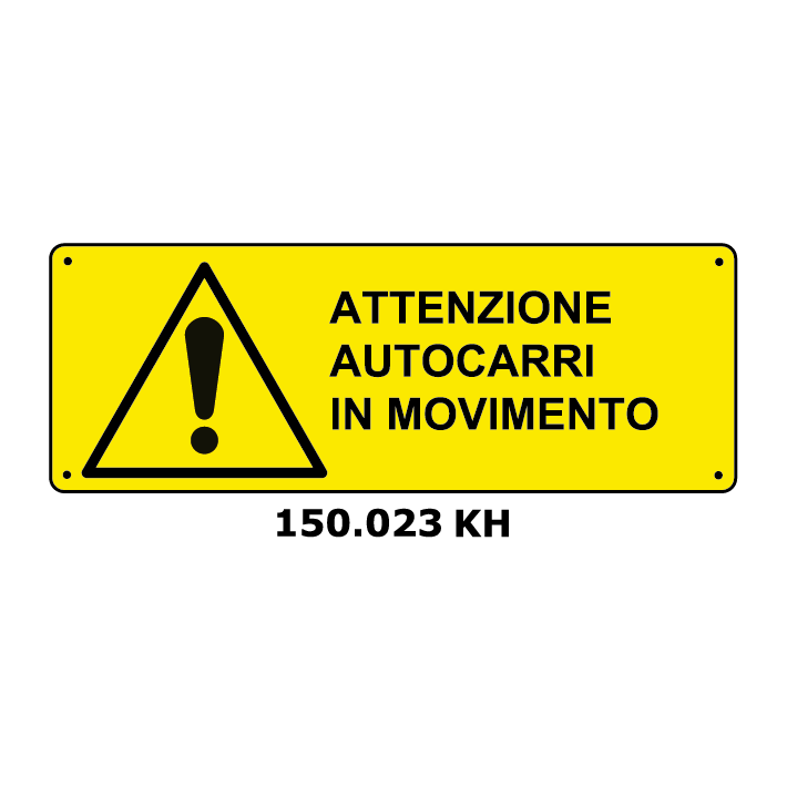 Targa ATTENZIONE AUTOCARRI IN MOVIMENTO - Trust Print