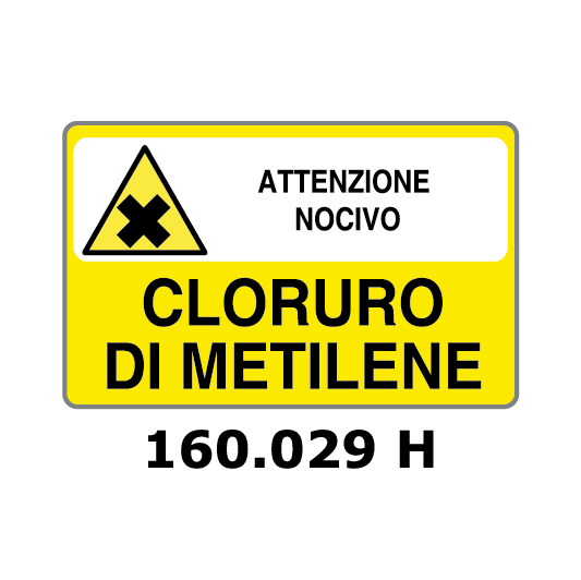 Targa ATTENZIONE NOCIVO CLORURO DI METILENE - Trust Print