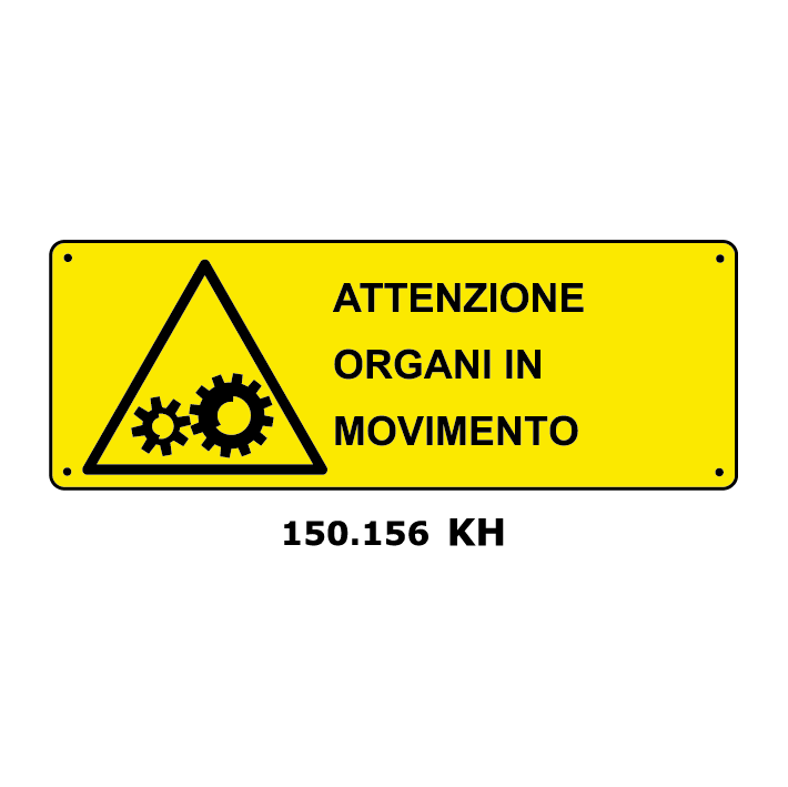 Targa ATTENZIONE ORGANI IN MOVIMENTO - Trust Print
