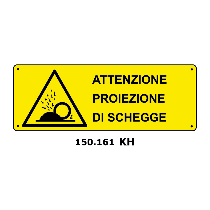 Targa ATTENZIONE PROIEZIONE DI SCHEGGE - Trust Print
