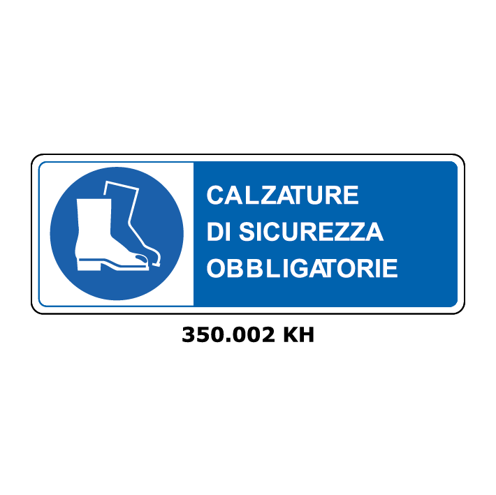 Targa CALZATURE DI SICUREZZA OBBLIGATORIE - Trust Print