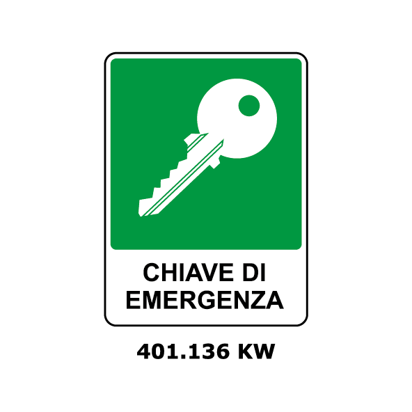 Targa CHIAVE DI EMERGENZA - Trust Print