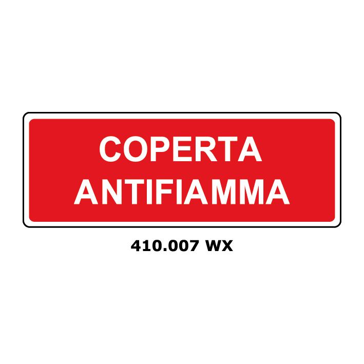 Targa COPERTA ANTIFIAMMA - Trust Print