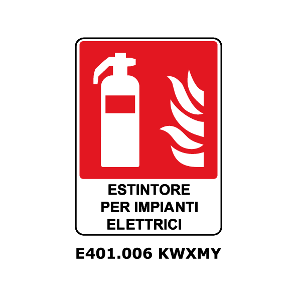 Targa ESTINTORI PER IMPIANTI ELETTRICI - Trust Print