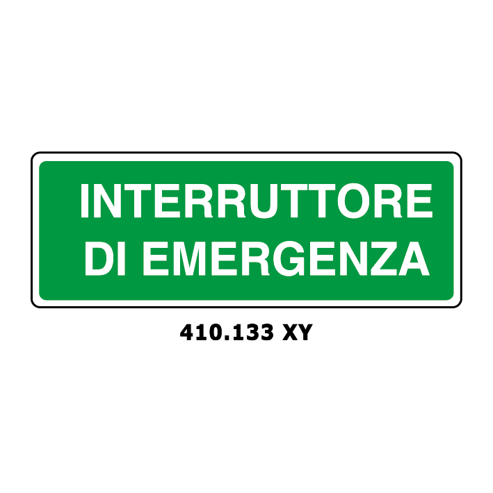Targa INTERRUTTORE DI EMERGENZA - Trust Print
