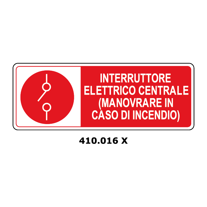 Targa INTERRUTTORE ELETTRICO CENTRALE - Trust Print