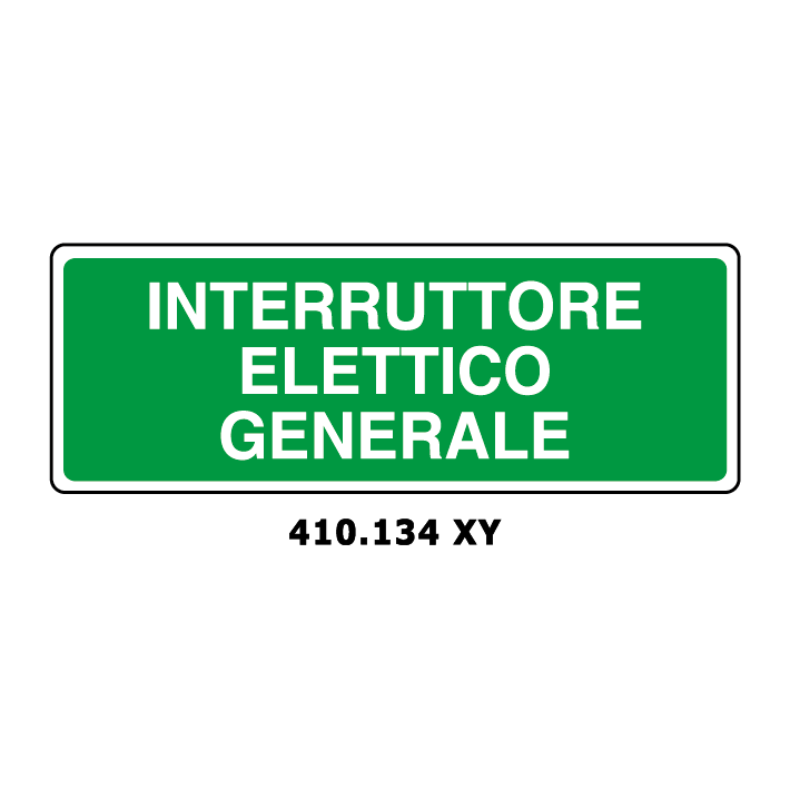 Targa INTERRUTTORE ELETTRICO GENERALE - Trust Print