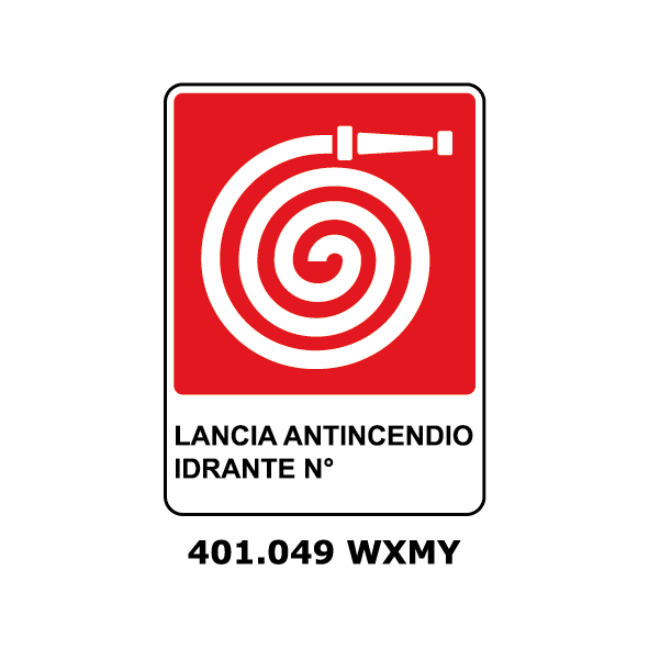 Targa LANCIA ANTIINCENDIO IDRANTE N° - Trust Print