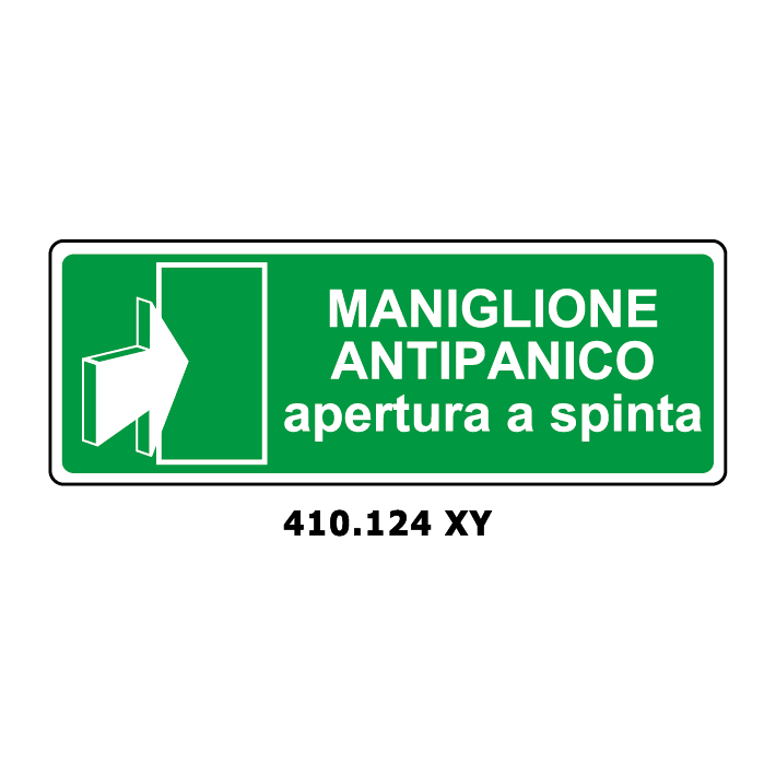 Targa MANIGLIONE ANTIPANICO apertura a spinta - Trust Print
