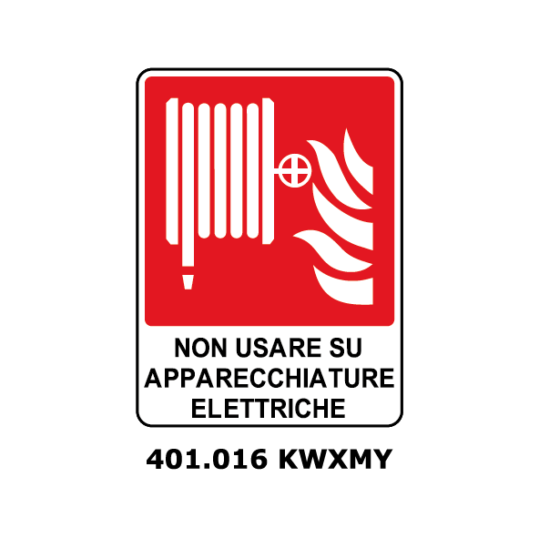 Targa NON USARE SU APPARECCHIATURE ELETTRICHE - Trust Print