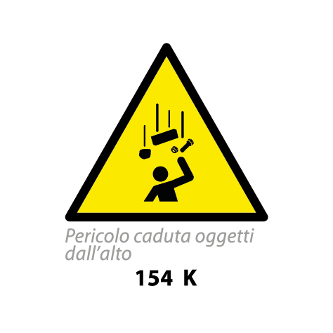 Targa PERICOLO CADUTA OGGETTI DALL'ALTO - Trust Print