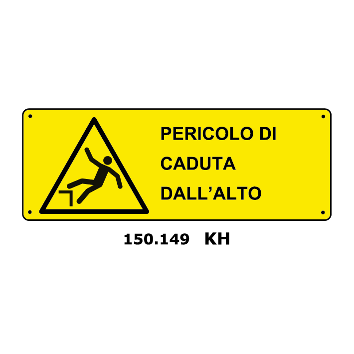 Targa PERICOLO DI CADUTA DALL'ALTO - Trust Print