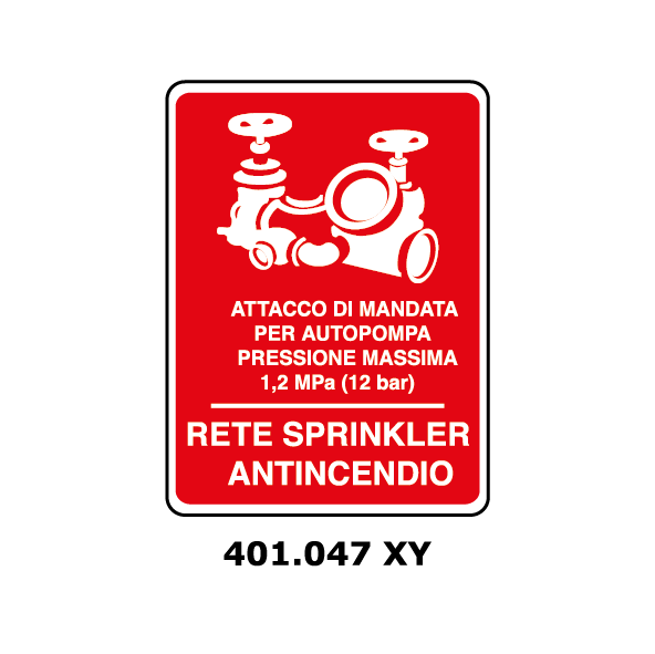 Targa RETE SPRINKLER ANTINCENDIO - Trust Print