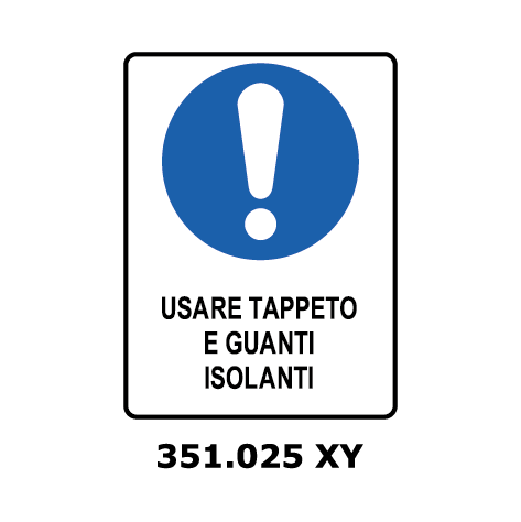 Targa USARE TAPPETO E GUANTI ISOLANTI - Trust Print