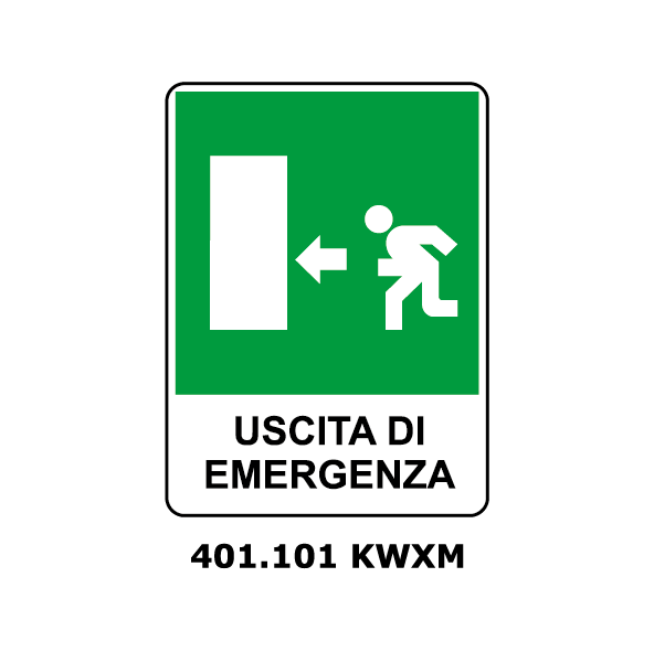 Targa USCITA DI EMERGENZA verso sinistra - Trust Print