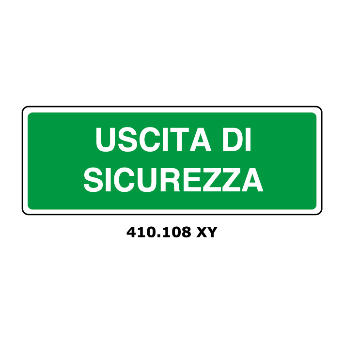Targa USCITA DI SICUREZZA - Trust Print