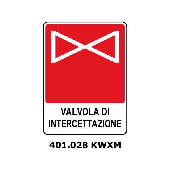 Targa VALVOLA DI INTERCETTAZOINE - Trust Print