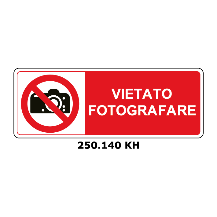 Targa VIETATO FOTOGRAFARE - Trust Print