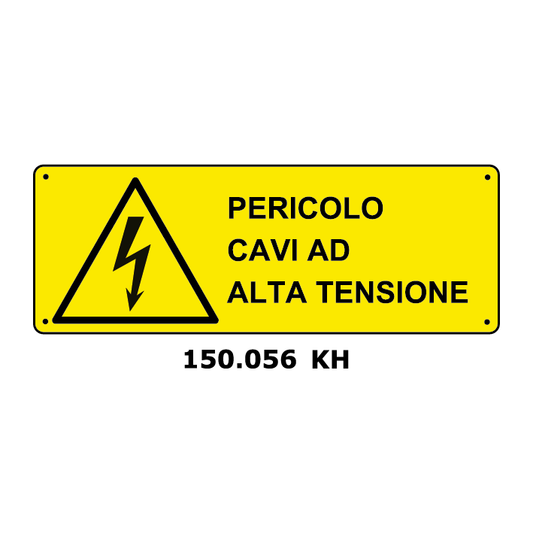 Targa PERICOLO CAVI AD ALTA TENSIONE