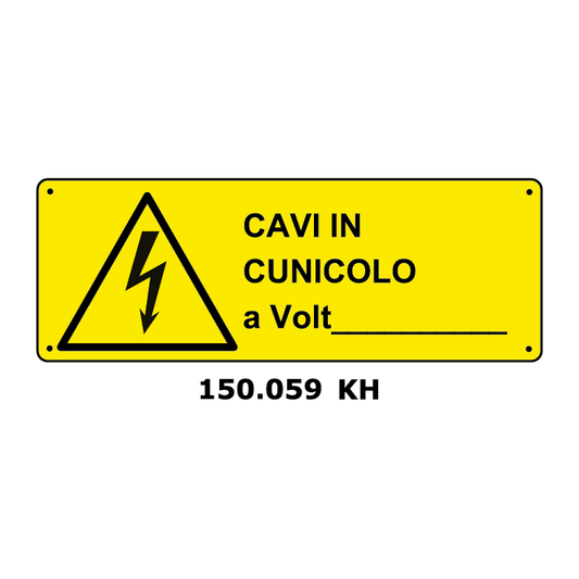 Targa CAVI IN CUNICOLO A VOLT