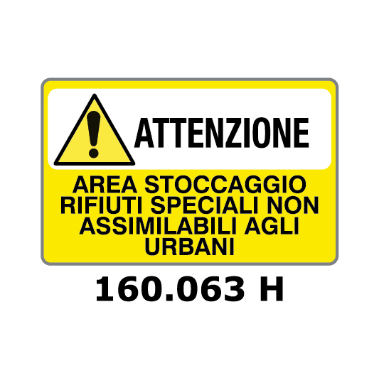 Targa ATTENZIONE AREA STOCCAGGIO