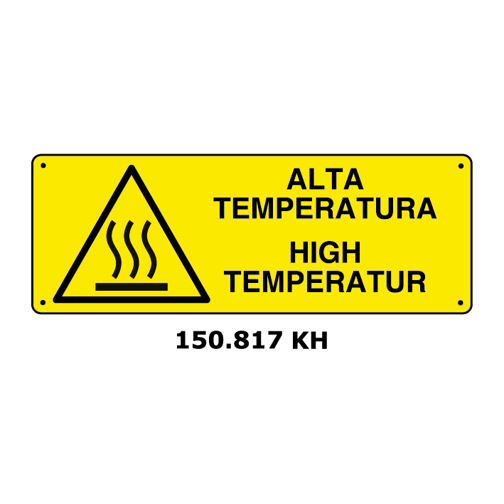 Targa ALTA TEMPERATURA e inglese - Trust Print