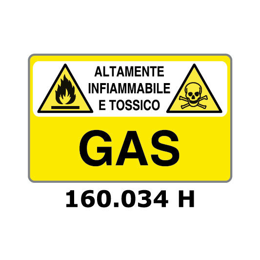 Targa ALTAMENTE INFIAMMABILE E TOSSICO GAS - Trust Print