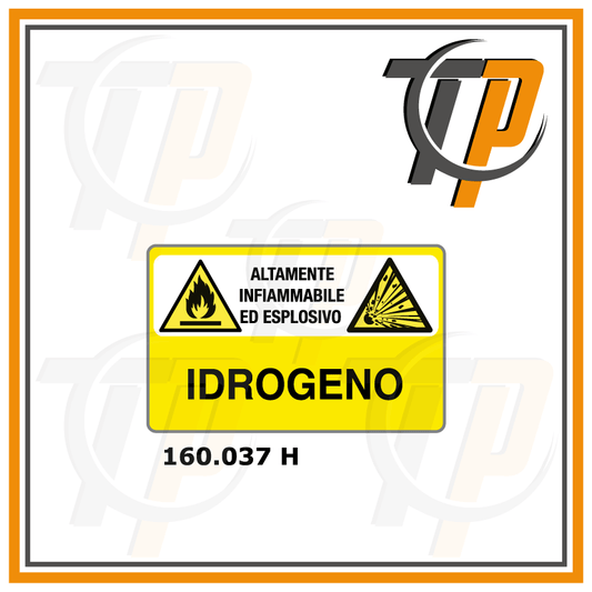 Targa ALTAMENTE INFIAMMABILE ED ESPLOSIVO IDROGENO - Trust Print