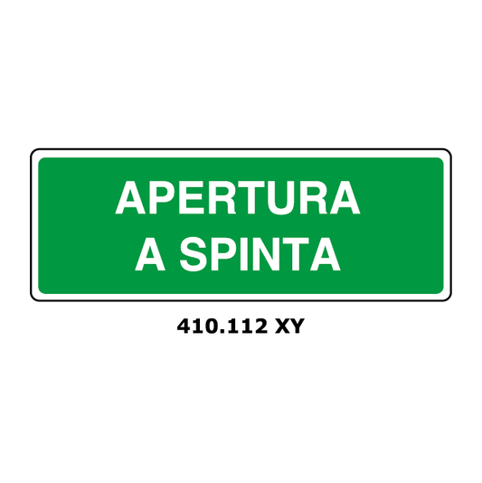 Targa APERTURA A SPINTA - Trust Print