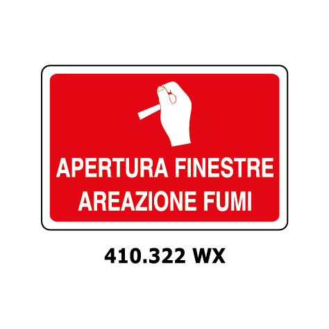 Targa APERTURA FINESTRE AREAZIONE FUMI - Trust Print