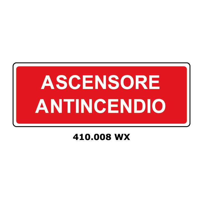 Targa ASCENSORE ANTINCENDIO - Trust Print