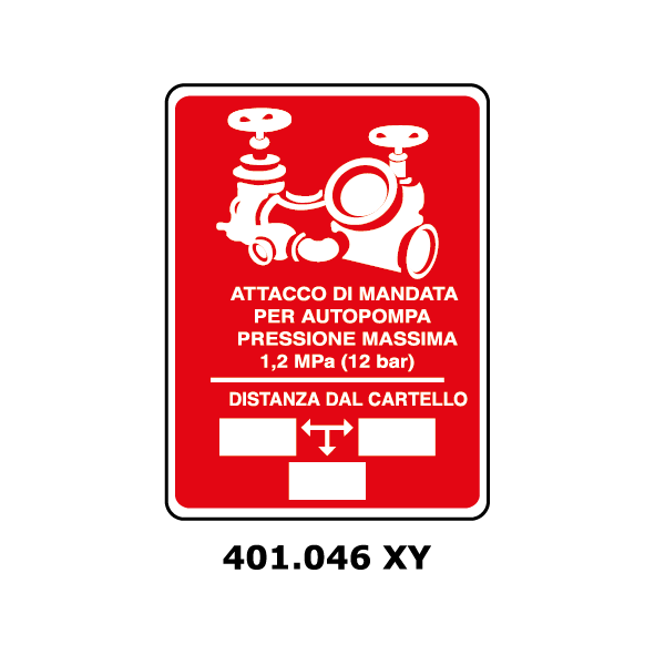 Targa ATTACCO DI MANDATA PER AUTOPOMPA - Trust Print