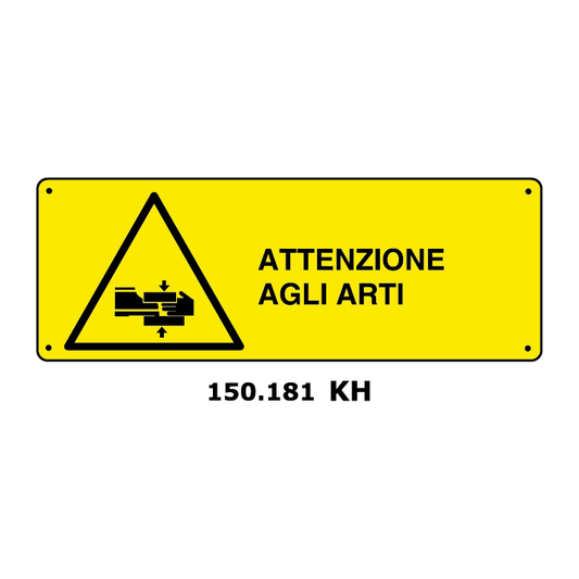 Targa ATTENZIONE AGLI ARTI - Trust Print