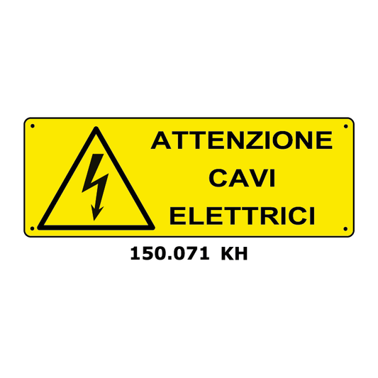 Targa ATTENZIONE CAVI ELETTRICI - Trust Print