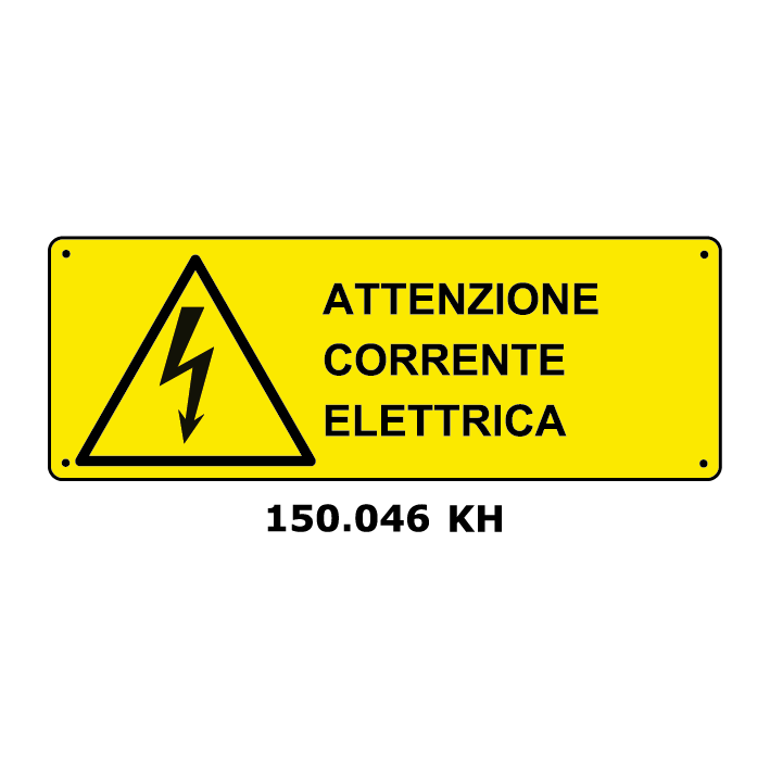 Targa ATTENZIONE CORRENTE ELETTRICA - Trust Print