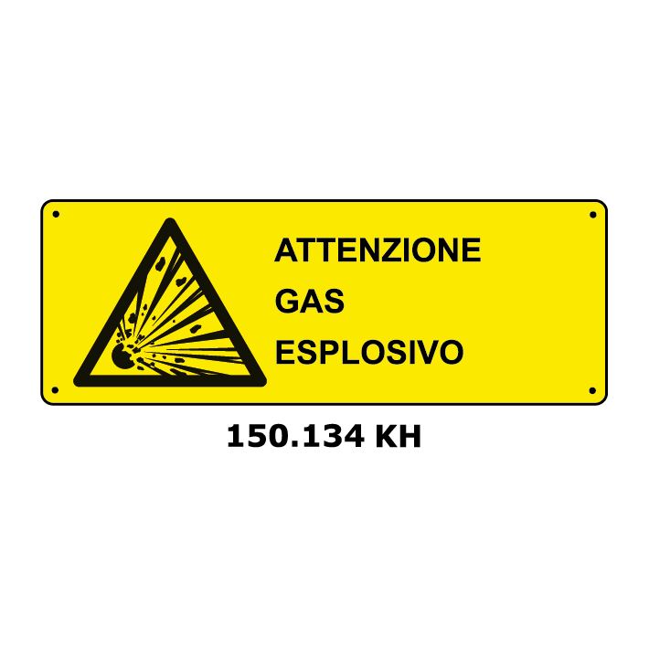 Targa ATTENZIONE GAS ESPLOSIVO - Trust Print