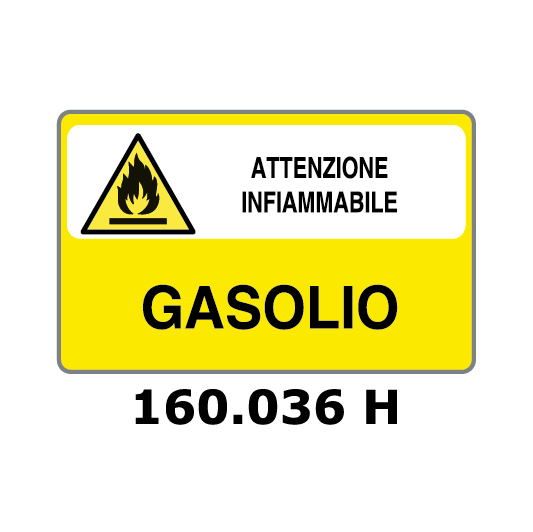 Targa ATTENZIONE INFIAMMABILE GASOLIO - Trust Print