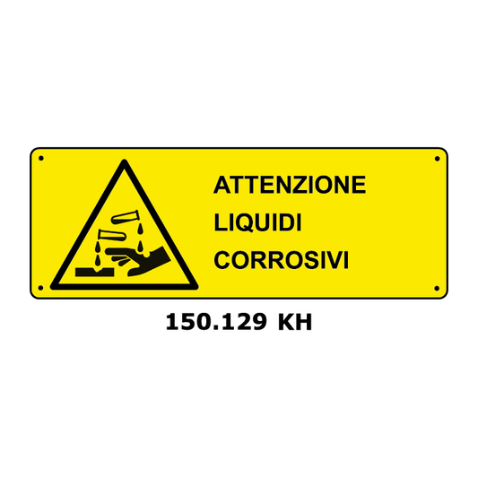 Targa ATTENZIONE LIQUIDI CORROSIVI - Trust Print