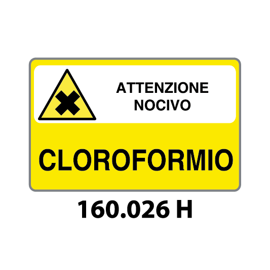 Targa ATTENZIONE NOCIVO CLOROFORMIO - Trust Print