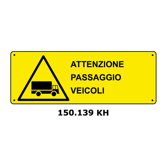 Targa ATTENZIONE PASSAGGIO VEICOLI - Trust Print