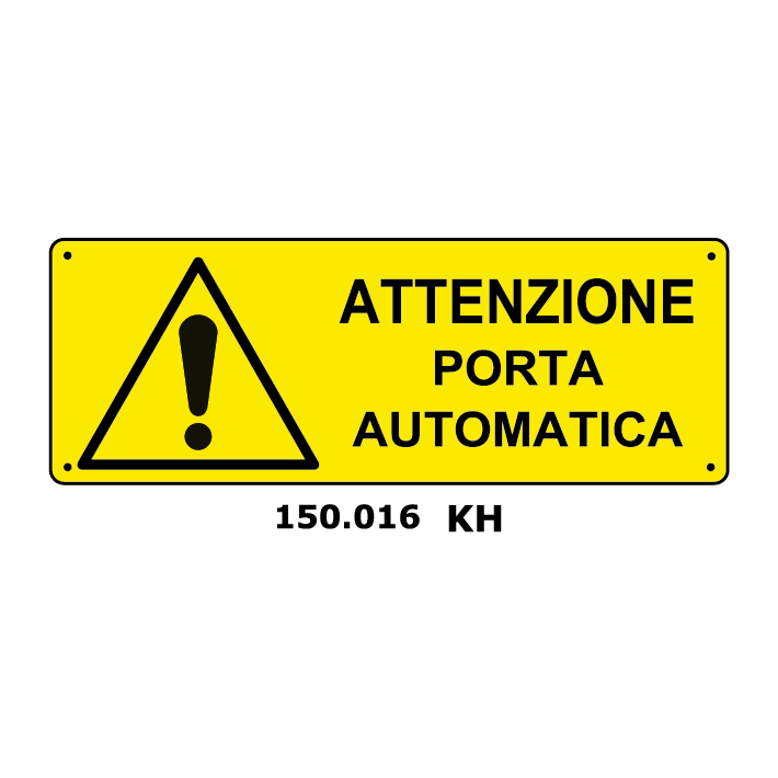 Targa ATTENZIONE PORTA AUTOMATICA - Trust Print