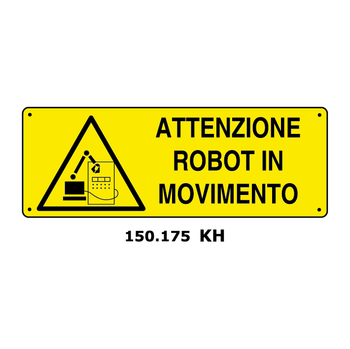 Targa ATTENZIONE ROBOT IN MOVIMETNO - Trust Print