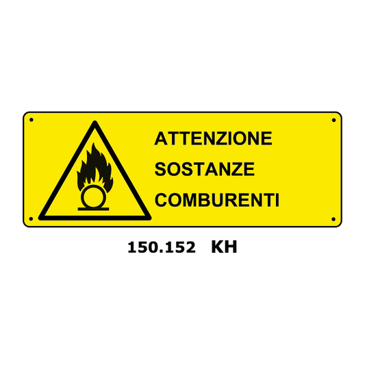 Targa ATTENZIONE SOSTANZE COMBURENTI - Trust Print