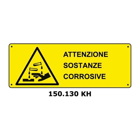 Targa ATTENZIONE SOSTANZE CORROSIVE - Trust Print