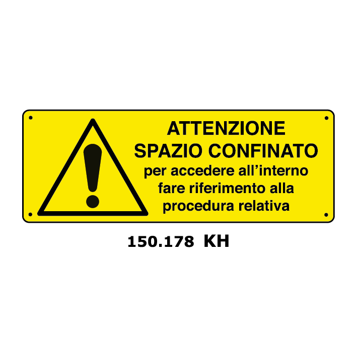 Targa ATTENZIONE SPAZIO CONFINATO - Trust Print